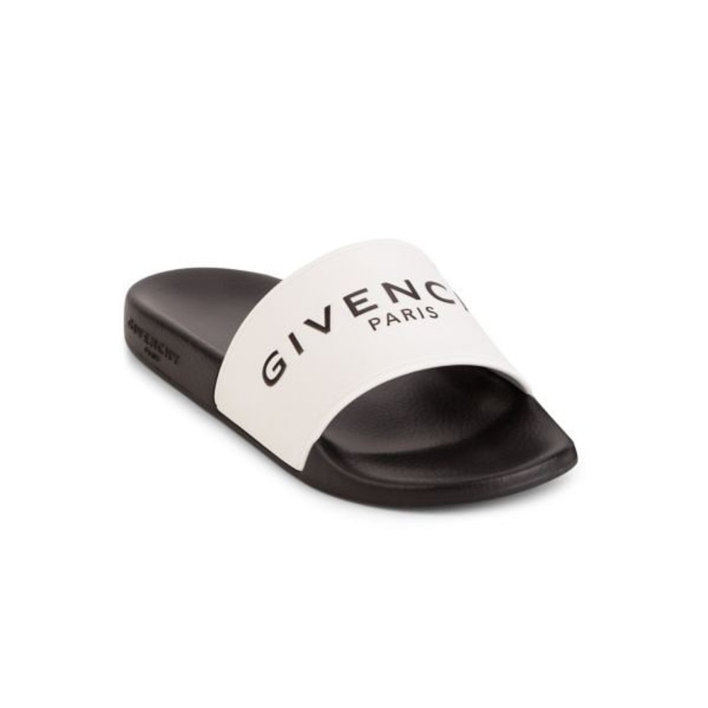 Givenchy Paris White & Black Slides | little kids | Size 29